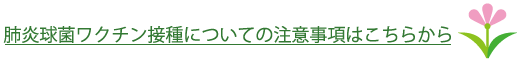 肺炎球菌ワクチン接種についての注意事項はこちらから